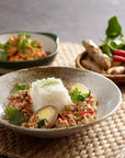 Stir-fried Basil Chicken with Green Curry Fried Rice